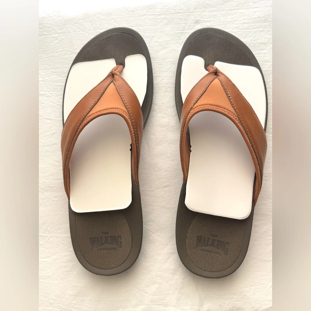 Abeo Balboa Sandals - Carmel Brown with Metatarsal Support - Size 7.5